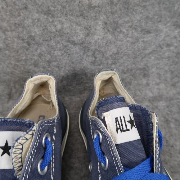 Converse Shoes Womens 7 Casual Sneakers All Star Low Lace Up Trainer Canvas Blue - Picture 3 of 13